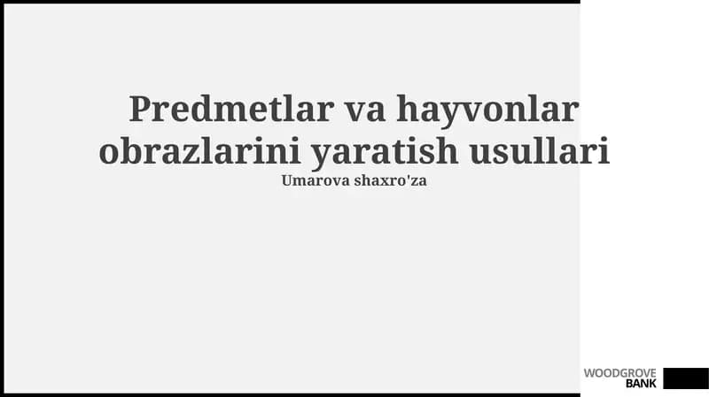 Tasvirlash usullarining tarixiy rivojlanishi