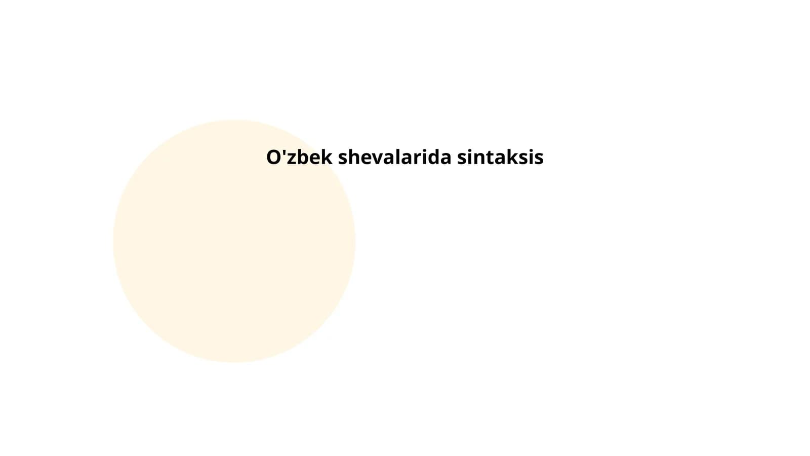 O'zbek shevalarida sintaksis
