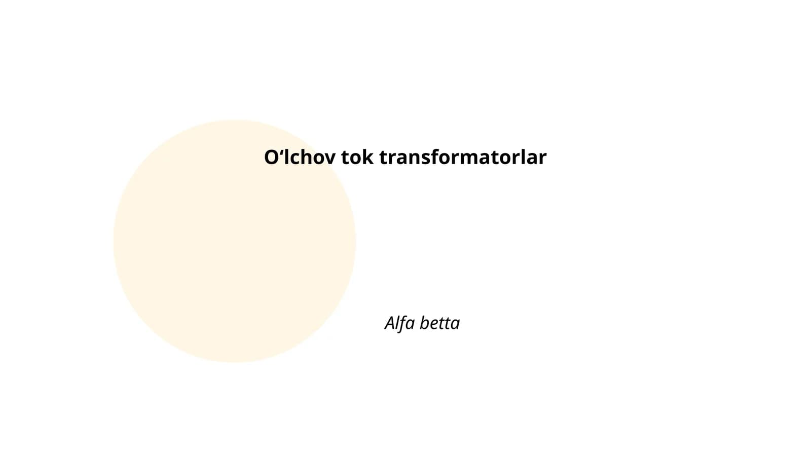 O‘lchov tok transformatorlar