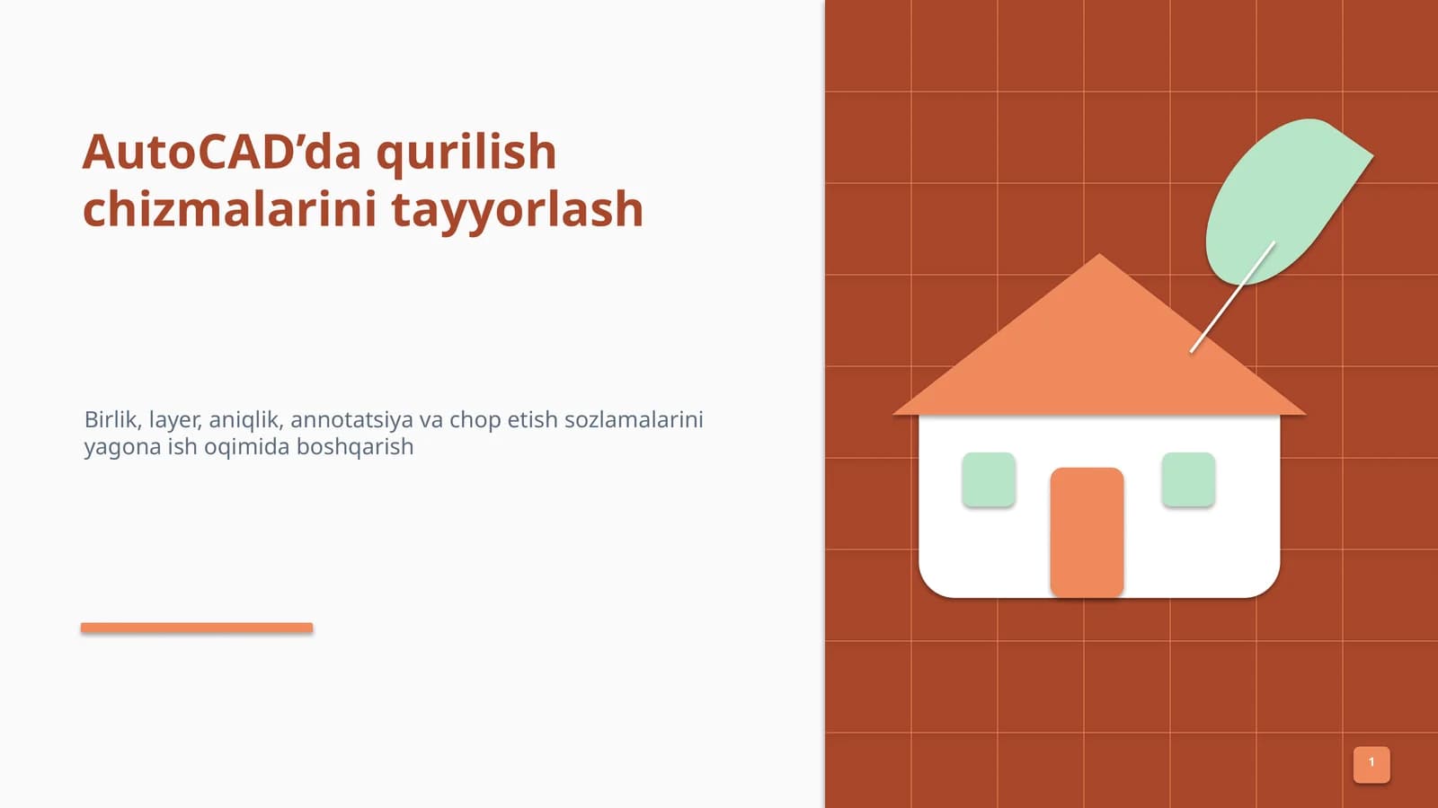 AutoCAD’da qurilishchizmalarini tayyorlash