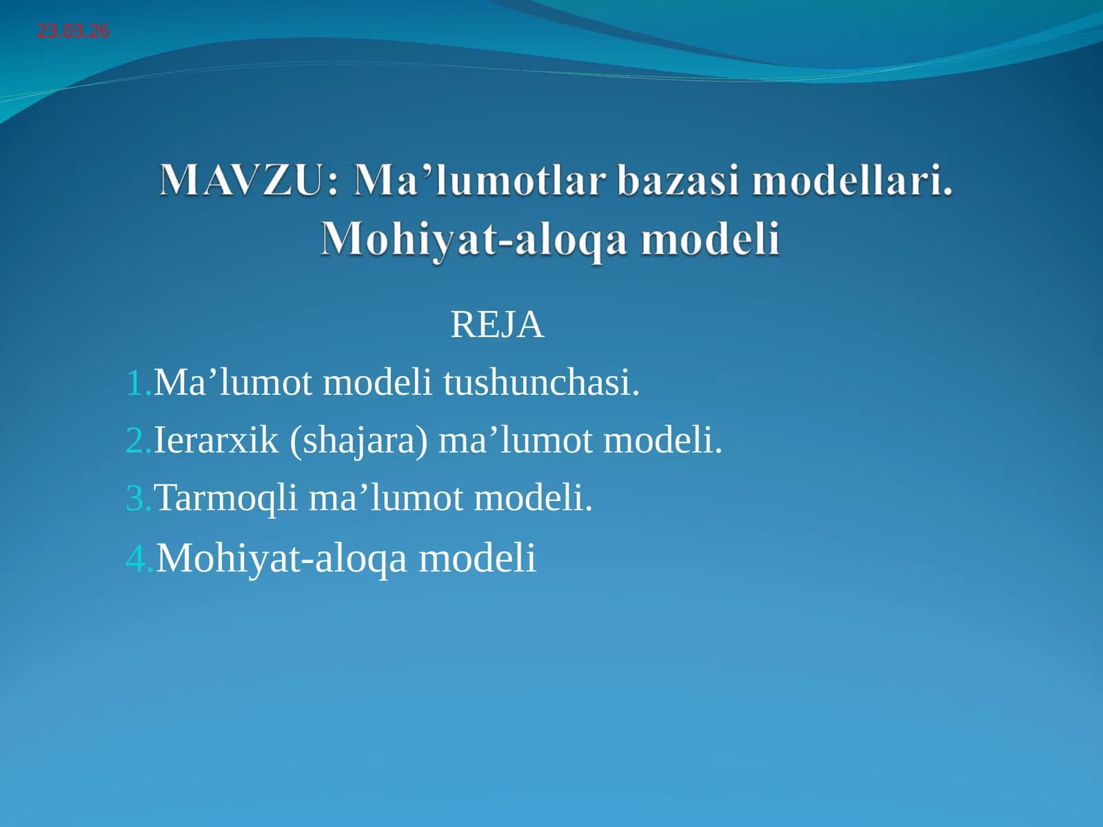 Ma’lumot modeli