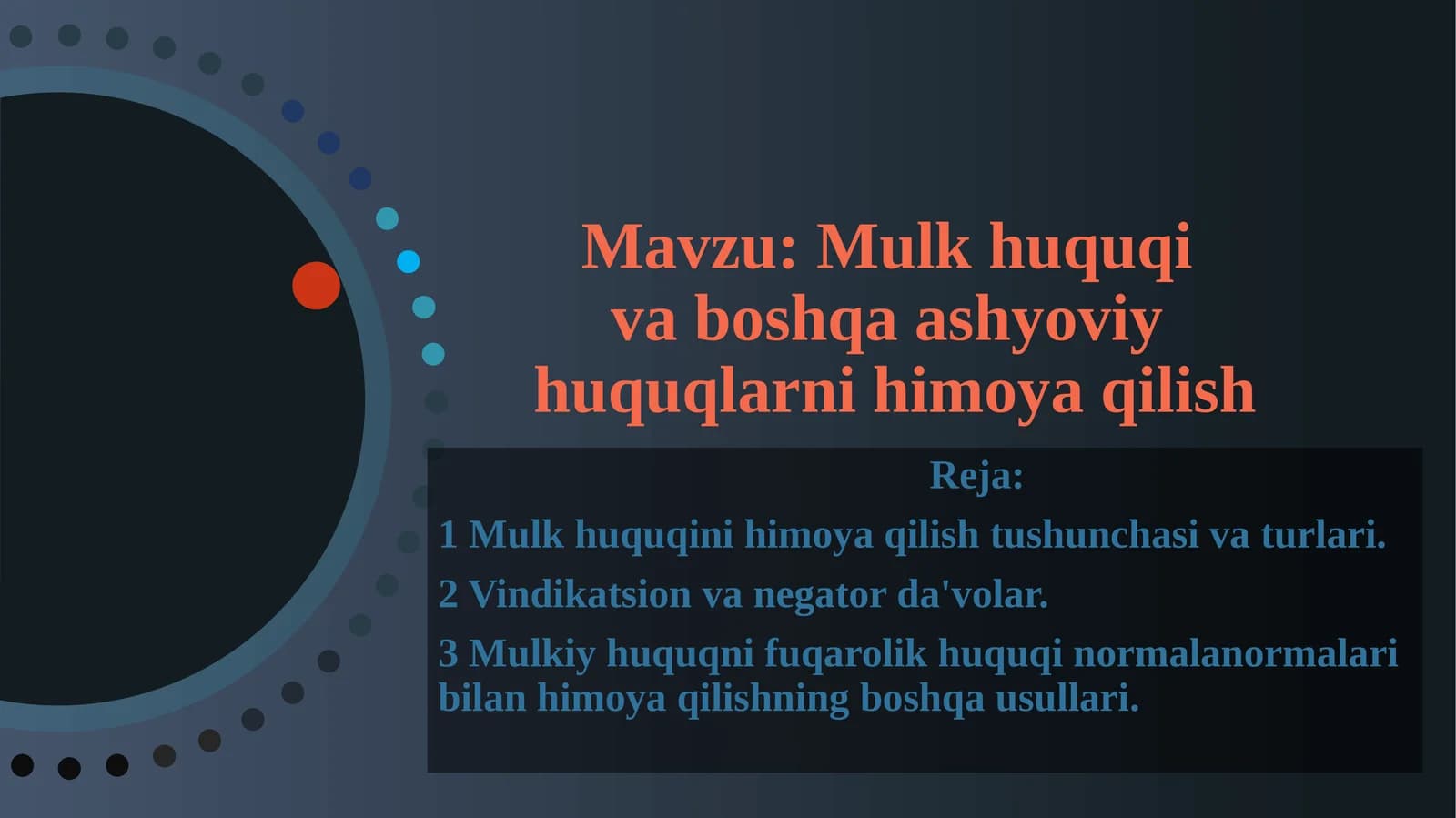 Mulk huquqini himoya qilish