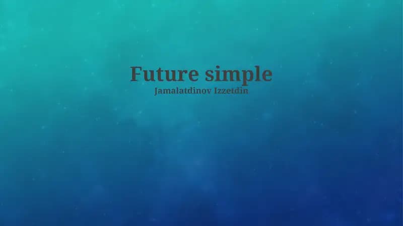 Future simple