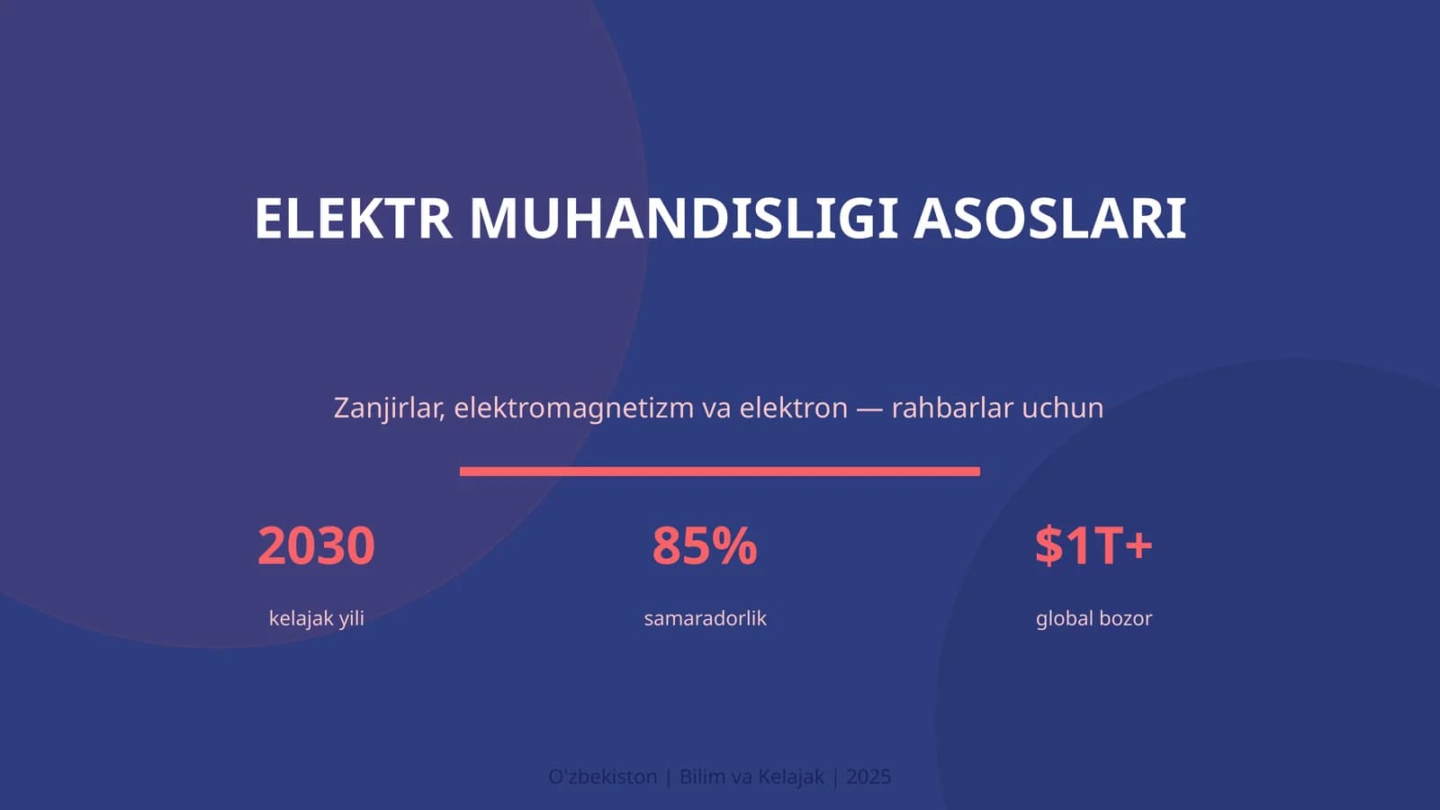 ELEKTR MUHANDISLIGI ASOSLARI