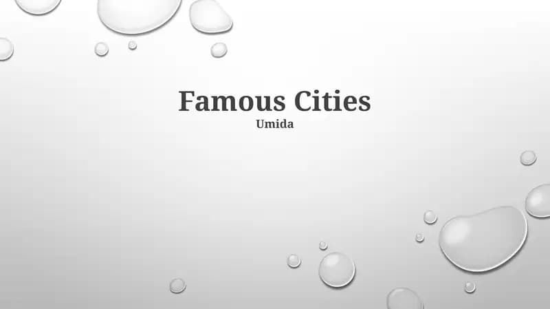 Famous Cities
