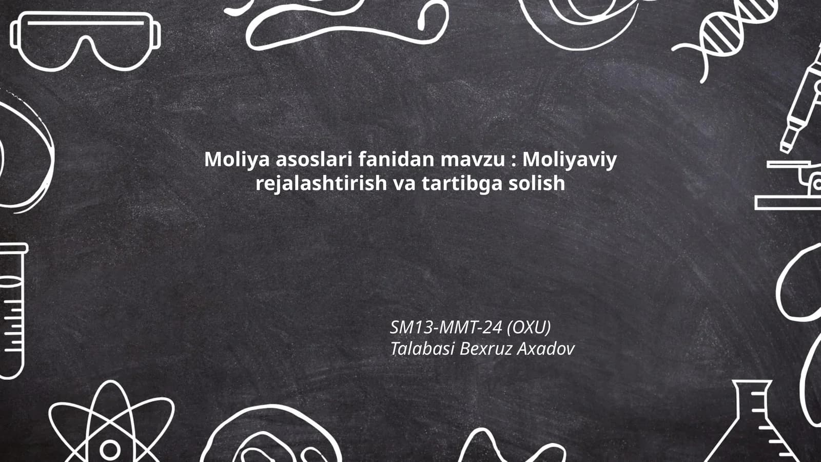 Moliyaviy rejalashtirish va tartibga solish