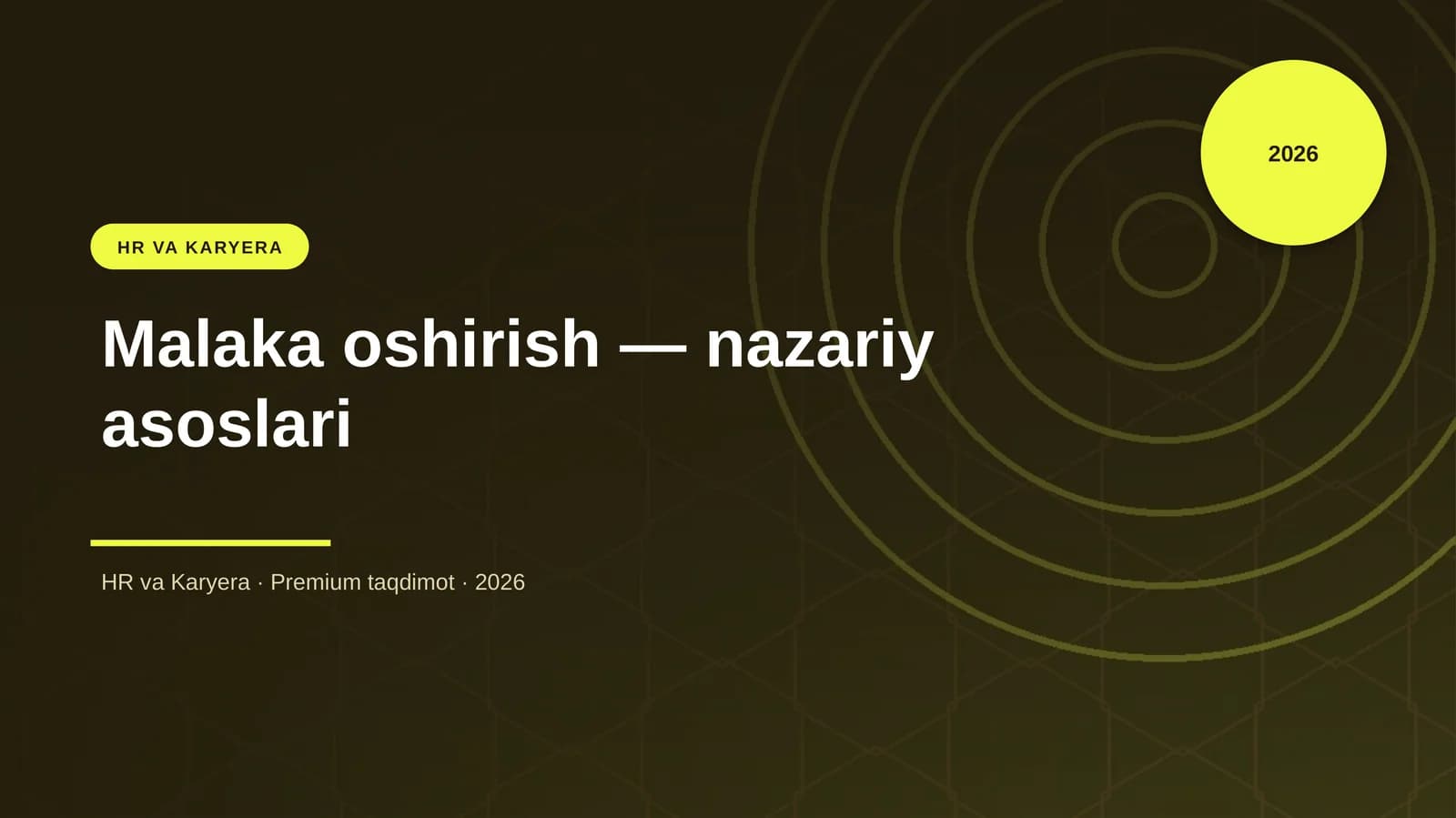 Malaka oshirish — nazariy asoslari