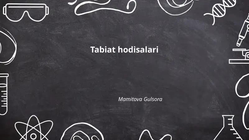 Tabiat hodisalari
