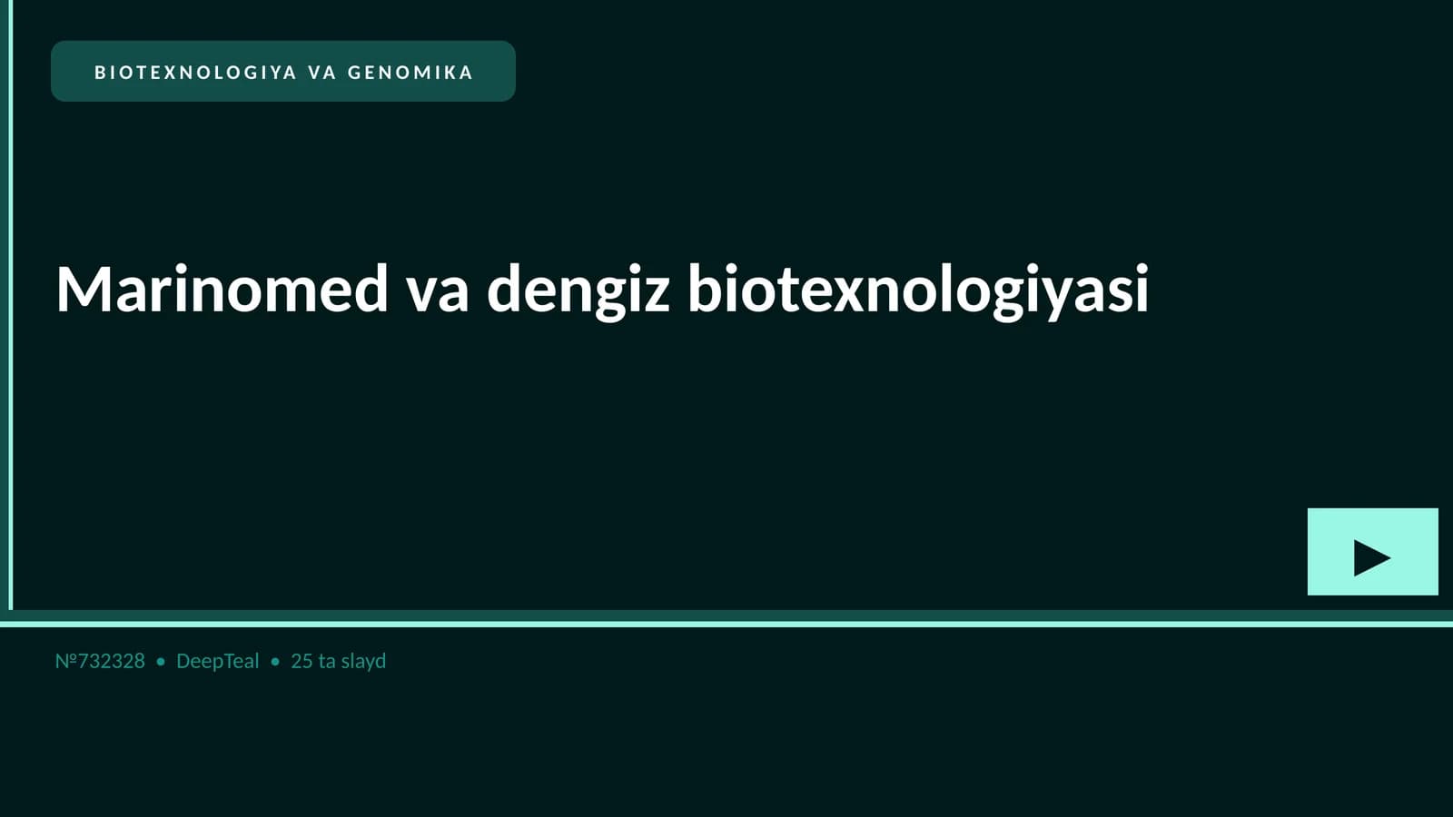 BIOTEXNOLOGIYA VA GENOMIKA