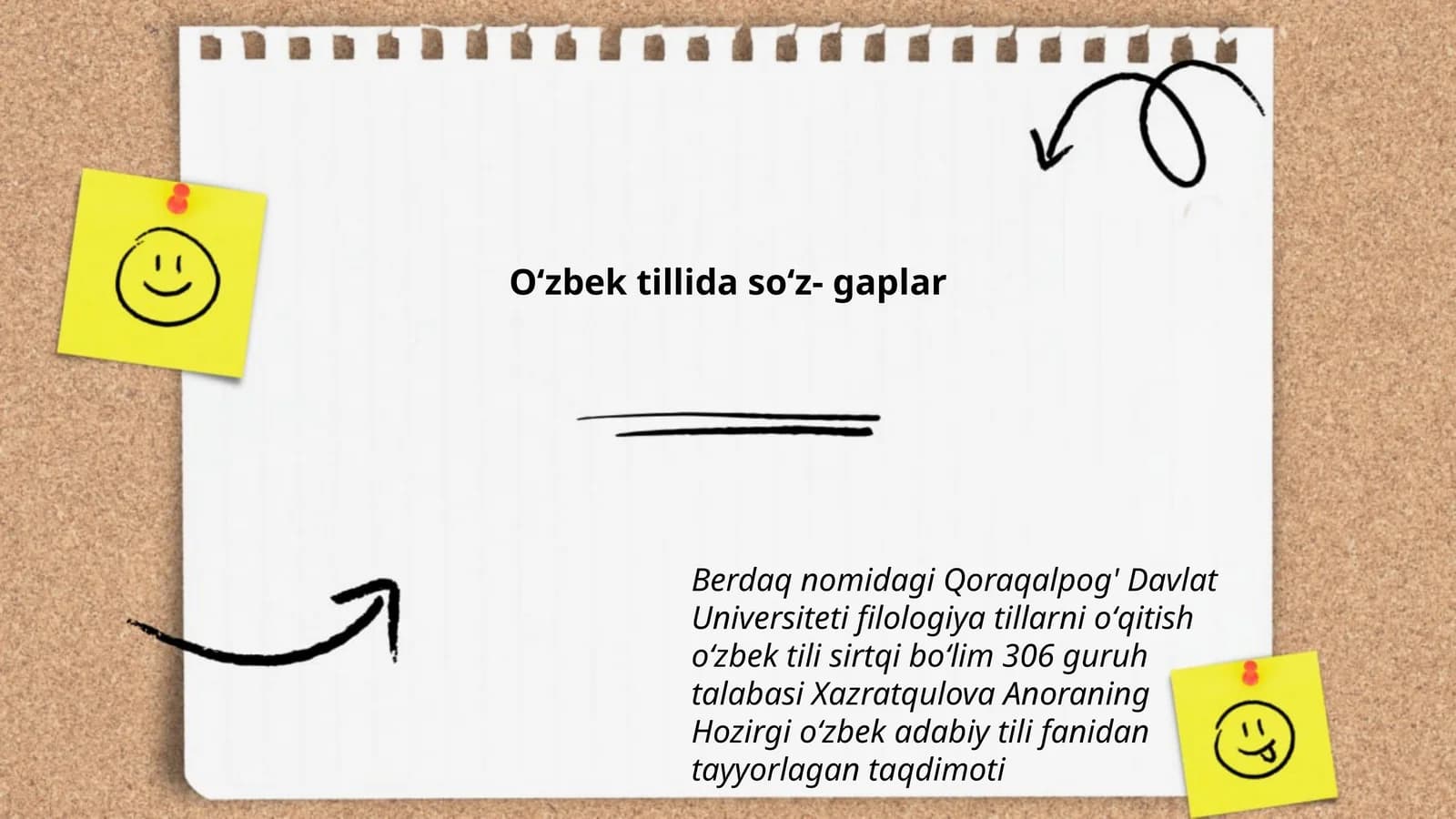 Oʻzbek tillida soʻz- gaplar