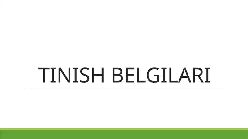 Tinish belgilari