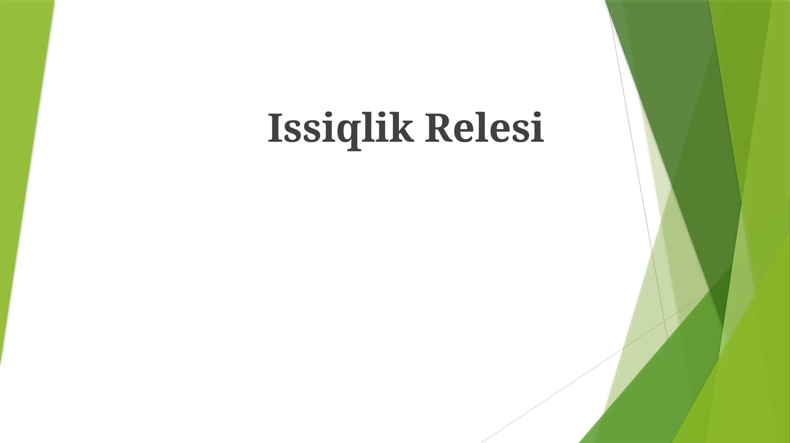 IssiqlikRelesi