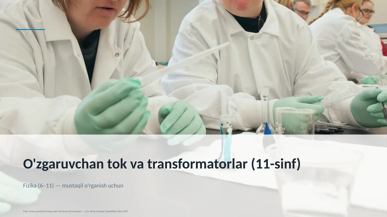 O'zgaruvchan tok va transformatorlar (11-sinf)