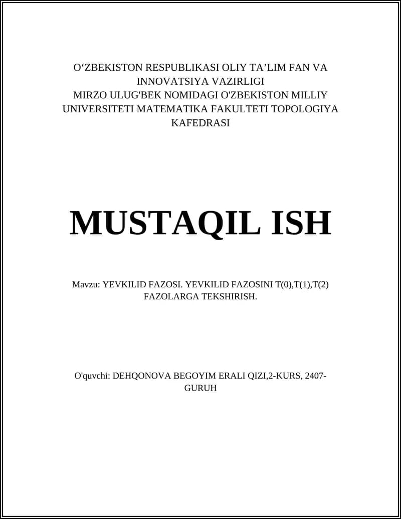 Yevklid fazosi