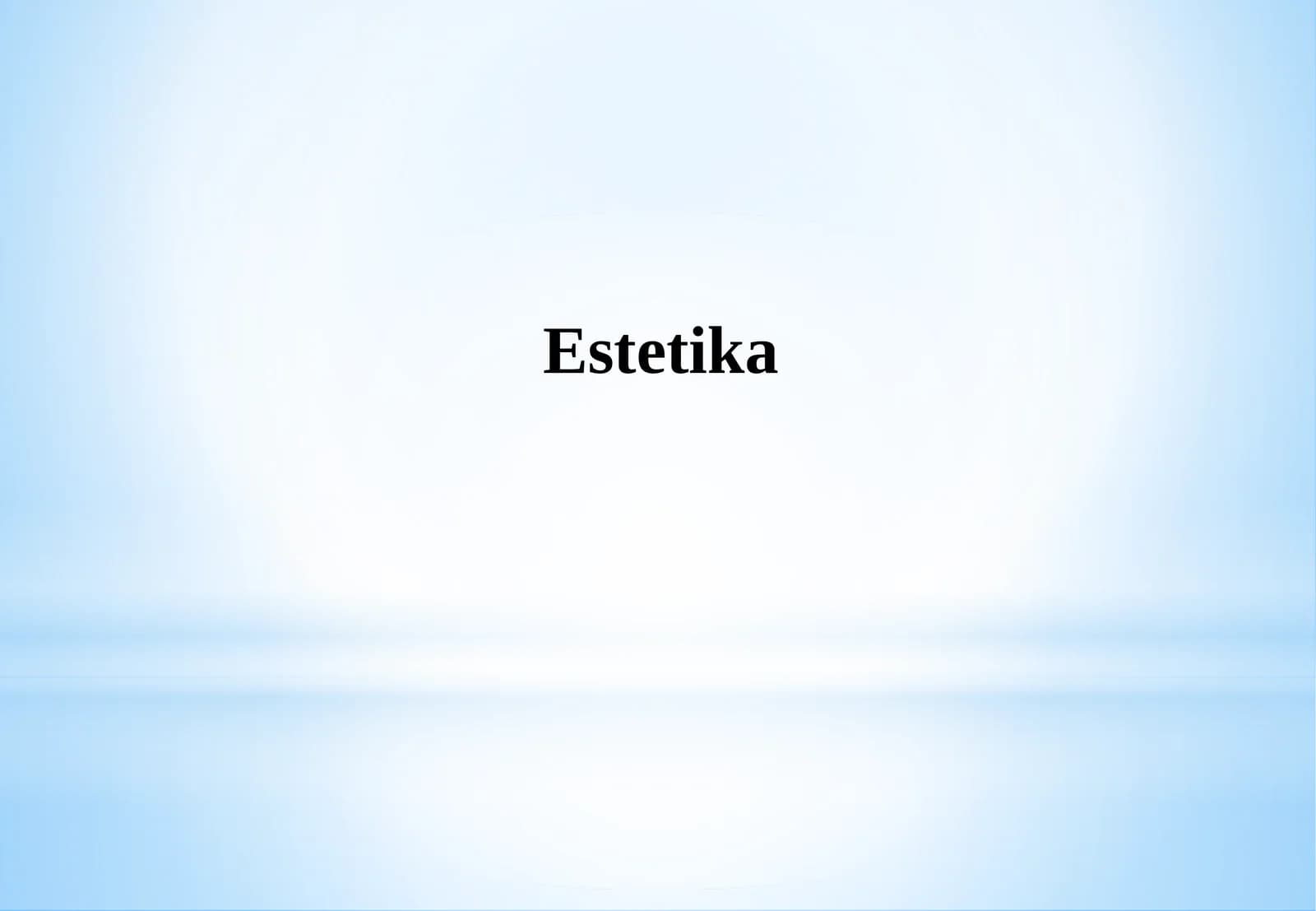 Estetika