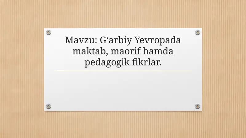 Iogan Gerbartning pedagogik faoliyati