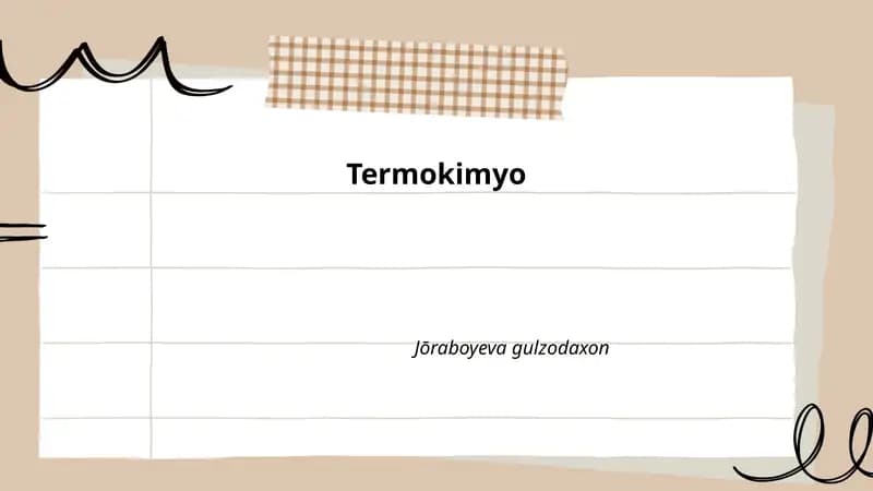 Termokimyo