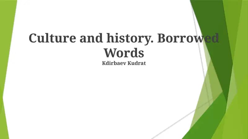 Borrowed Words
