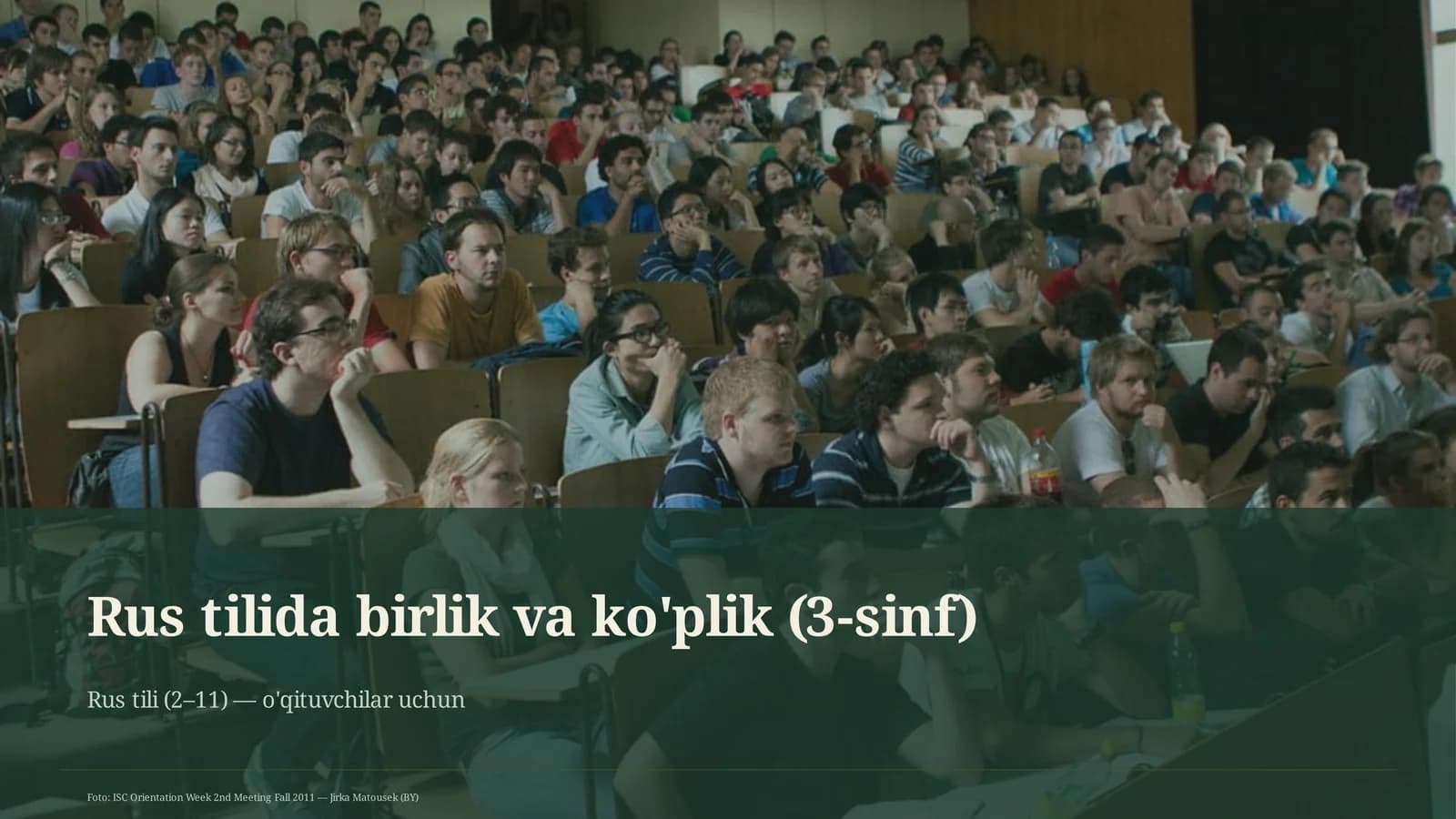 Rus tilida birlik va ko'plik (3-sinf)