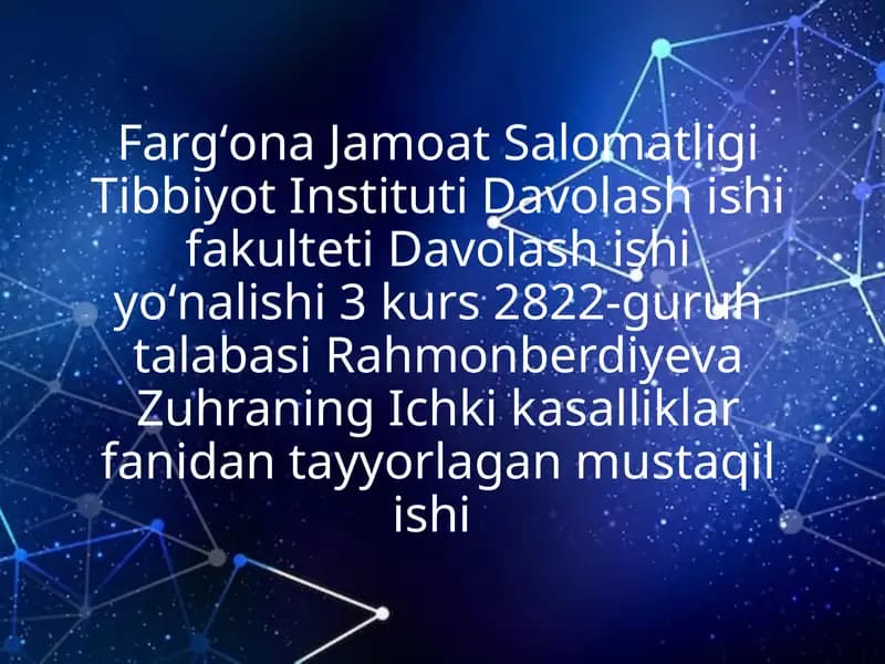 NEYROSIRKULYATOR DISTONIYA