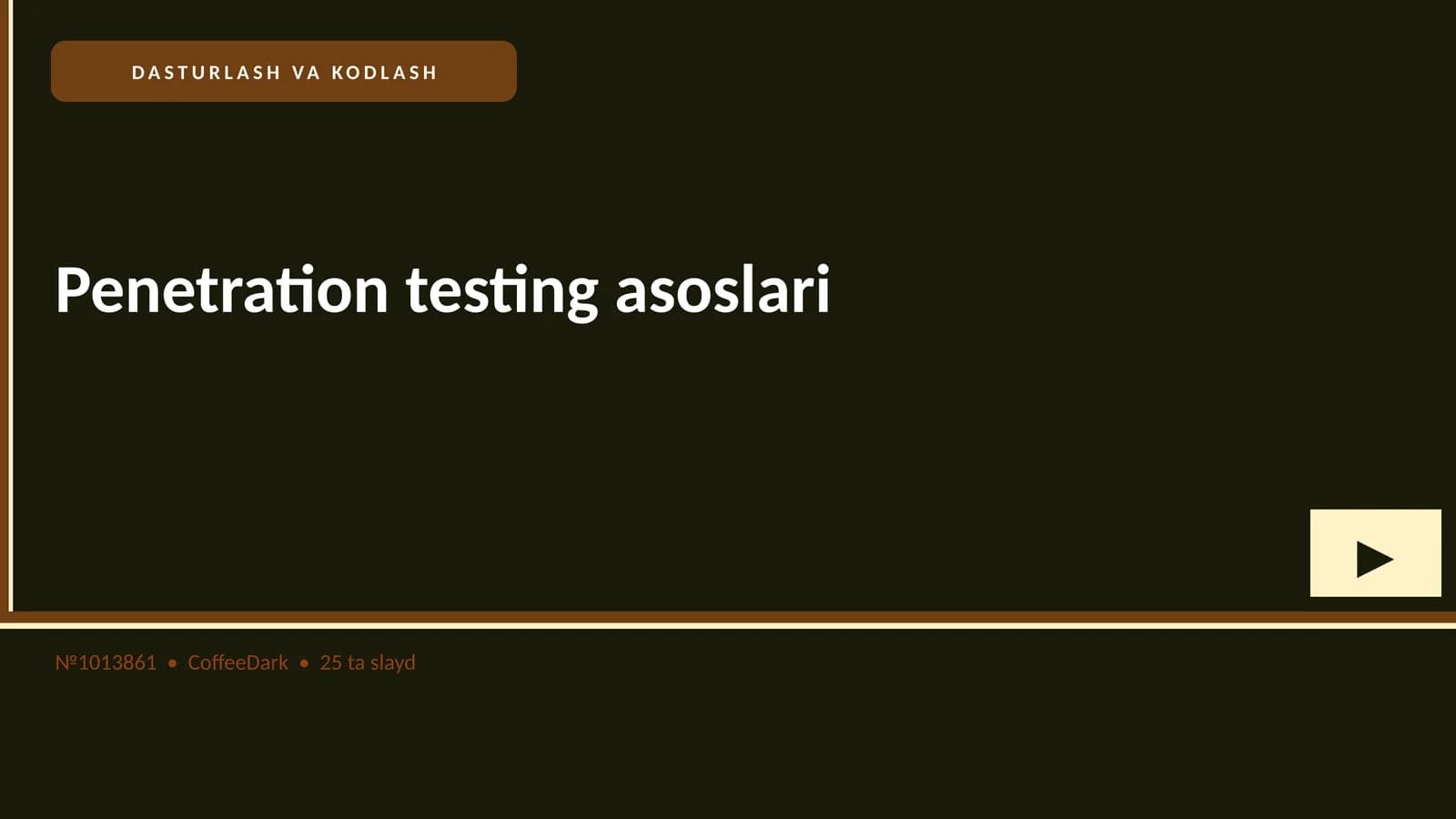 Penetration testing asoslari