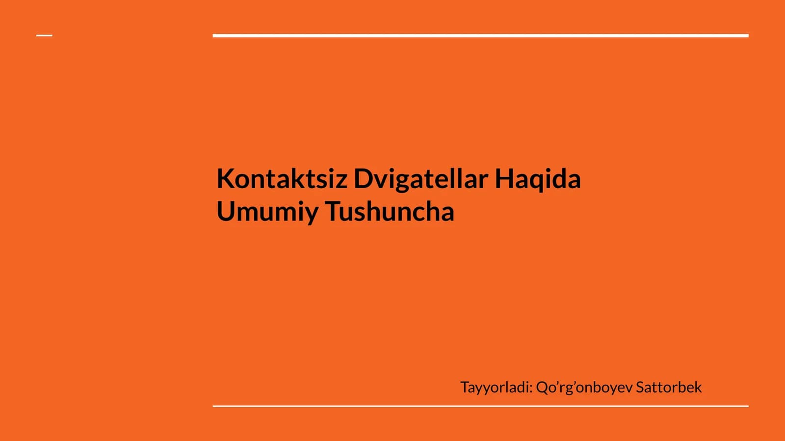 Kontaktsiz Dvigatellar