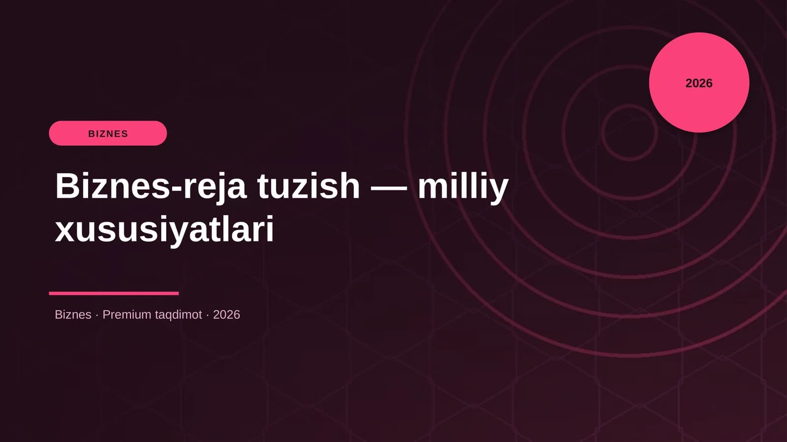 Biznes-reja tuzish — milliy xususiyatlari