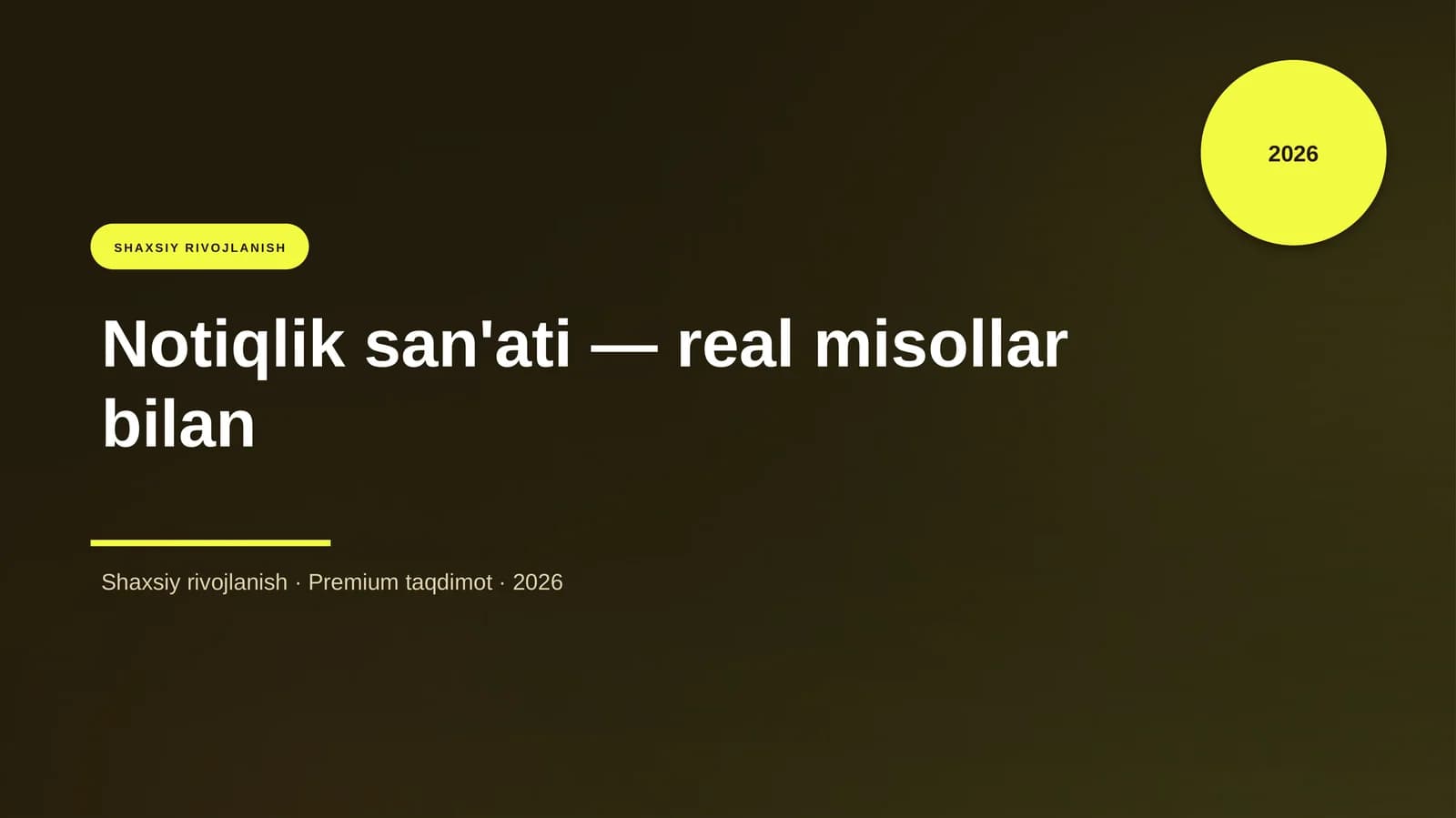 Notiqlik san'ati — real misollar bilan