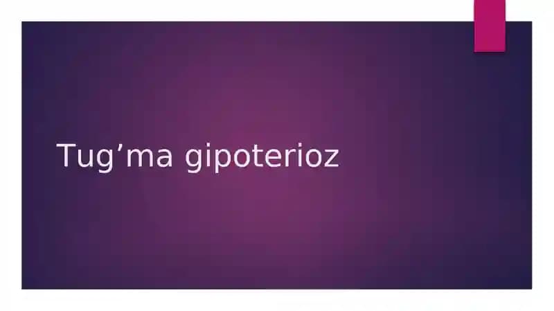 Tug’ma gipoterioz