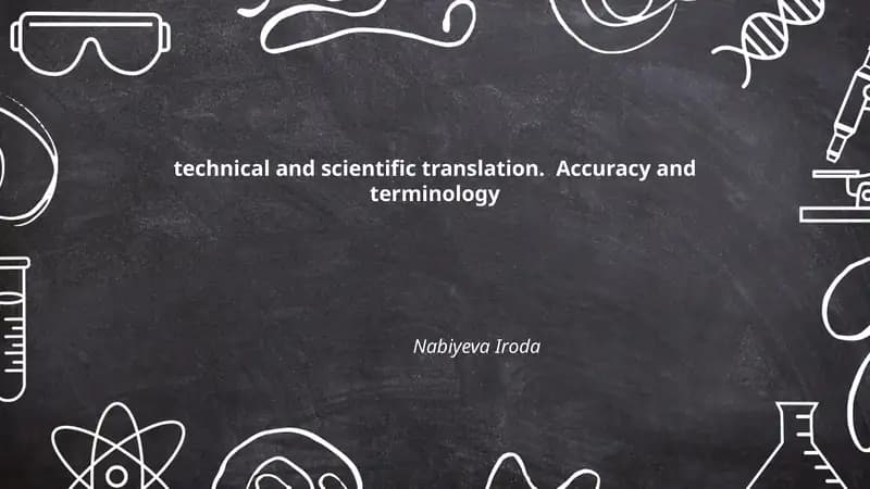 technical and scientific translation