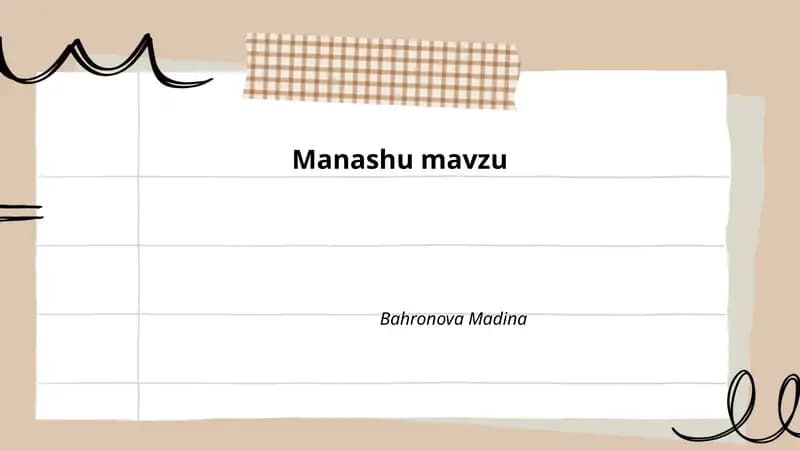 Manashu mavzu