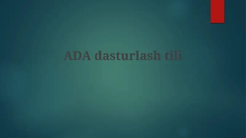 ADAdasturlashtili