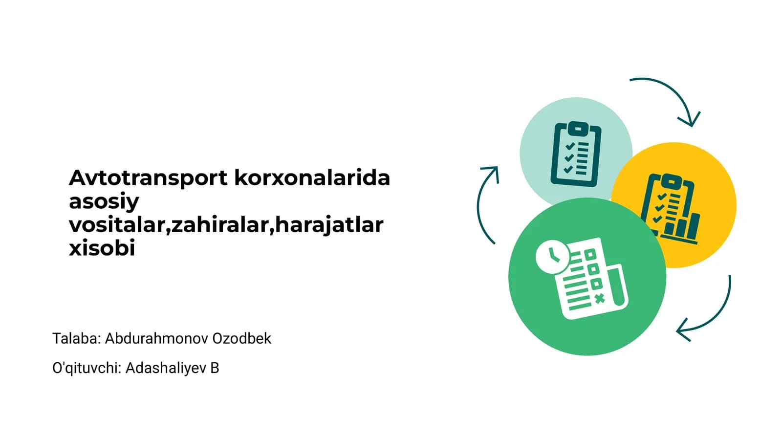 Asosiy vositalar turlari