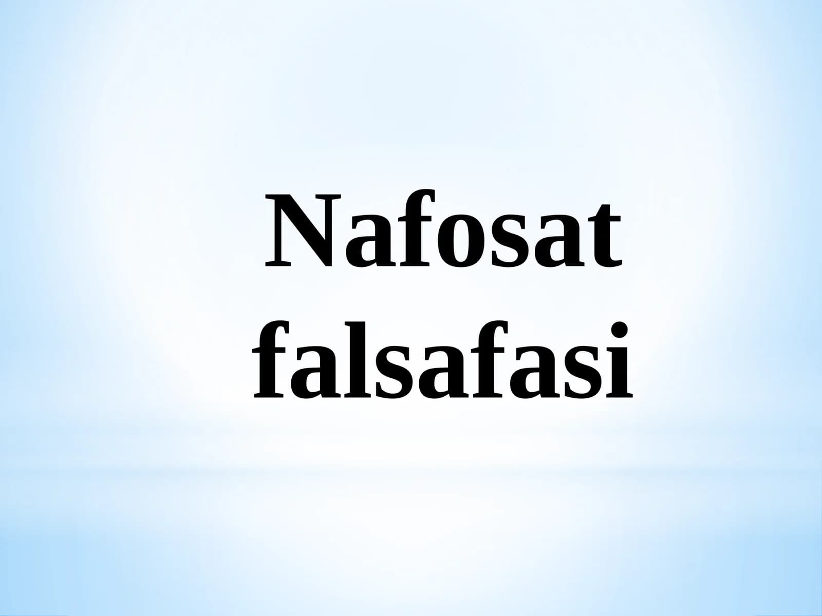 Nafosat falsafasi