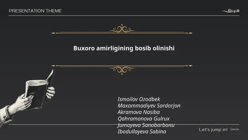 Buxoro amirligining bosib olinishi