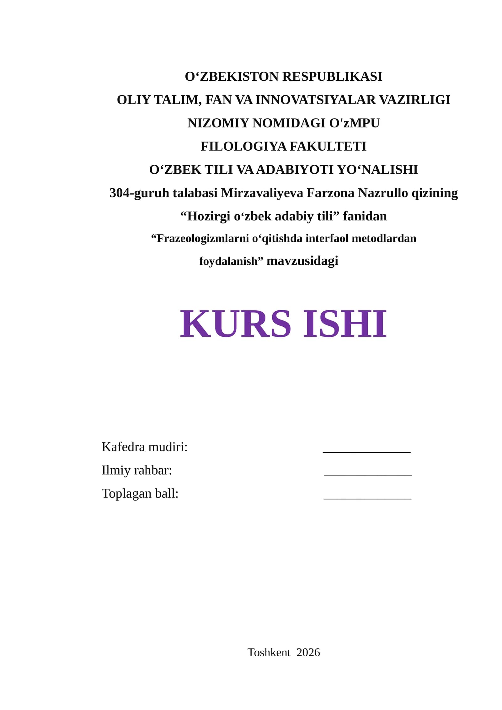 "Frazeologizmlarni o‘qitishda interfaol metodlardan foydalanish"