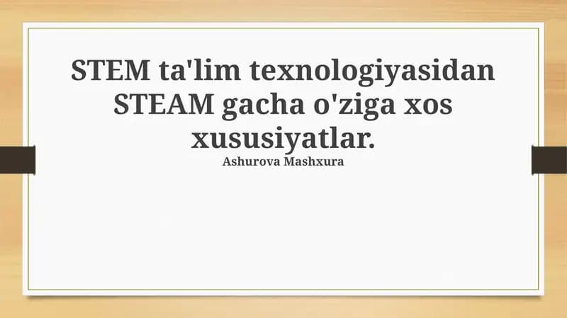 STEMdan STEAMga