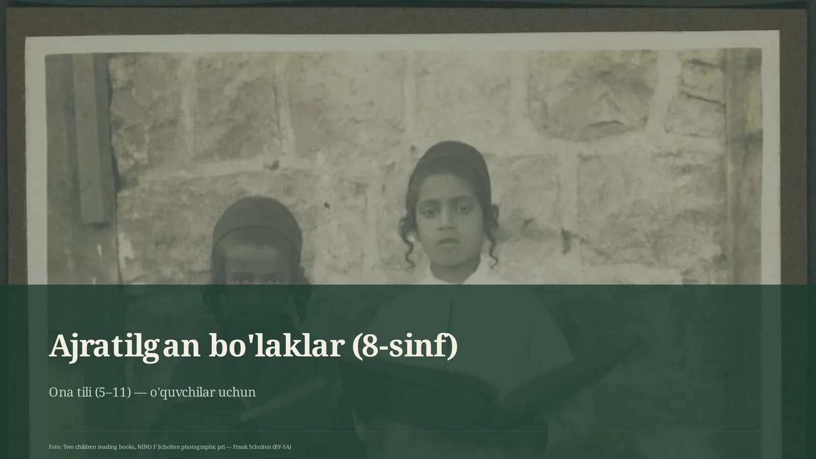 Ajratilgan bo'laklar (8-sinf)