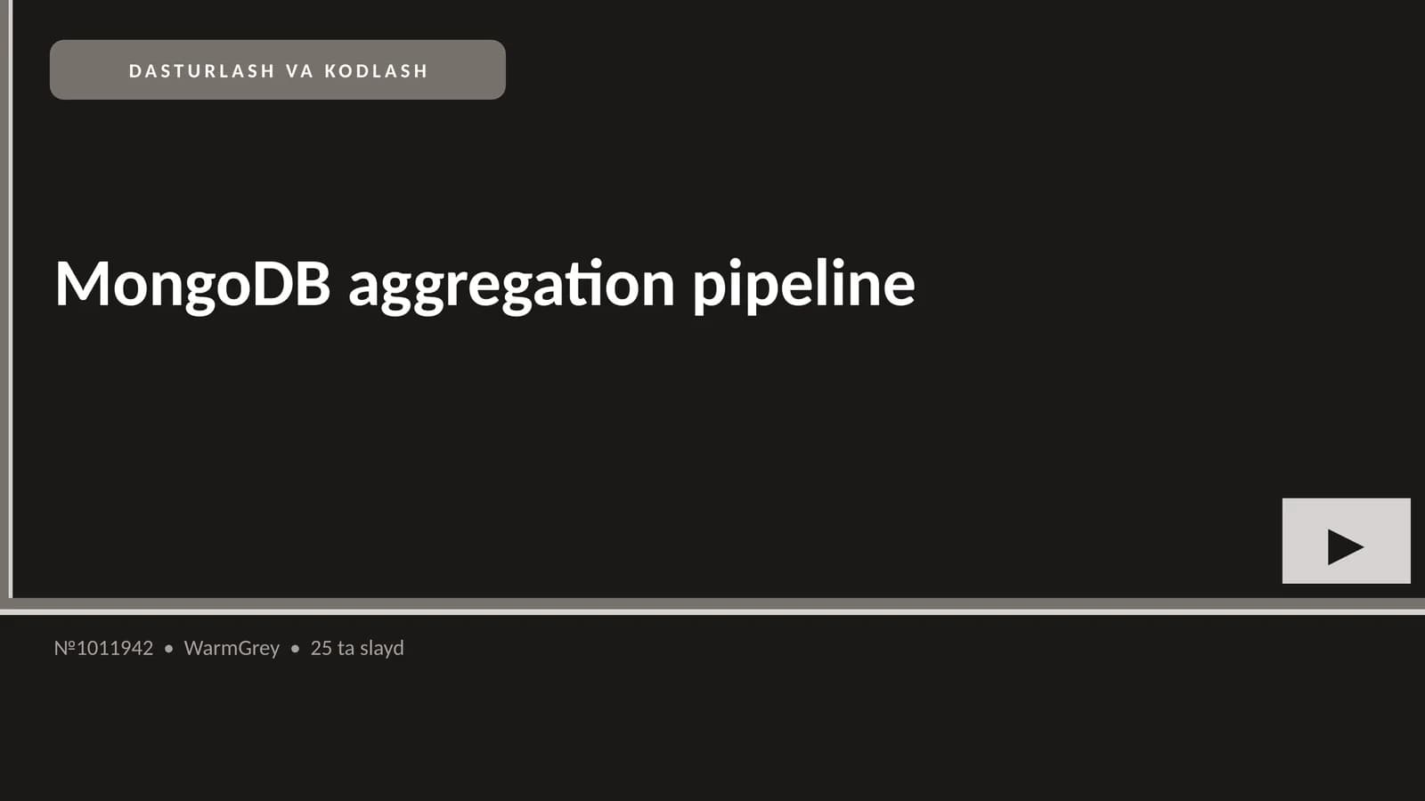 MongoDB aggregation pipeline