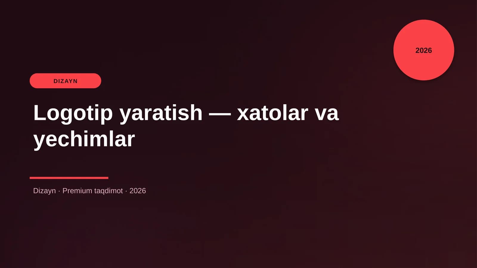 Logotip yaratish — xatolar va yechimlar
