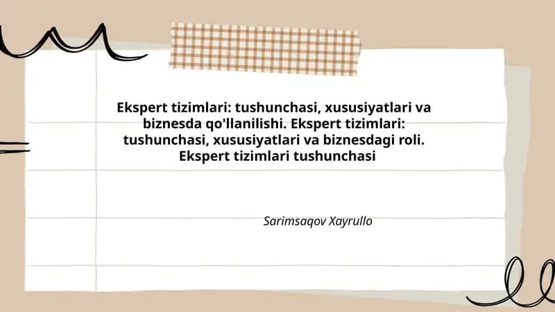 Ekspert tizimlari