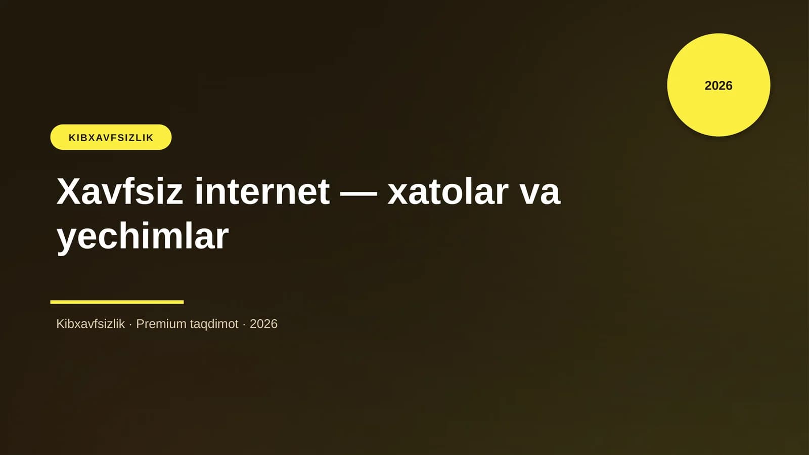 Xavfsiz internet — xatolar va yechimlar