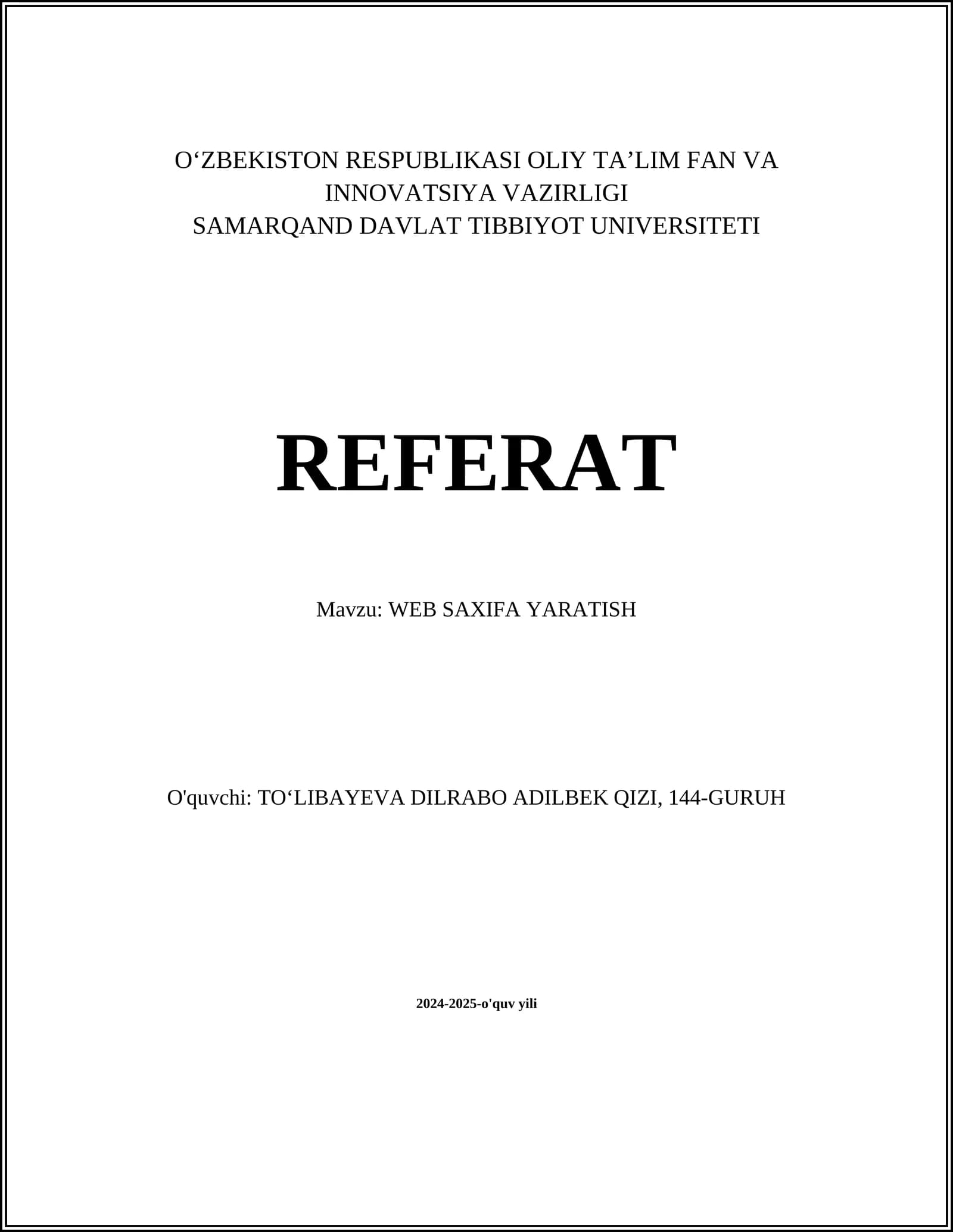 WEB SAXIFA YARATISH
