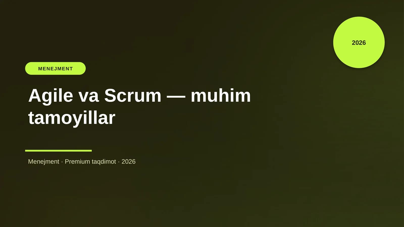 Agile va Scrum — muhim tamoyillar