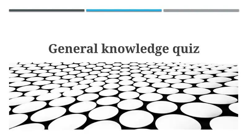 General knowledge quiz