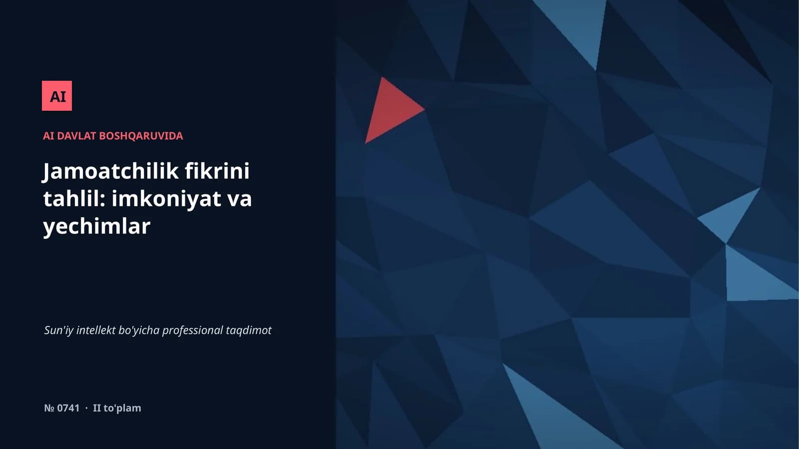 AI DAVLAT BOSHQARUVIDA