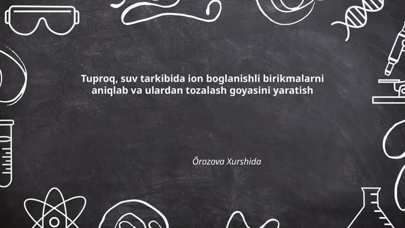 Ion bog'lanishli birikmalarni aniqlash