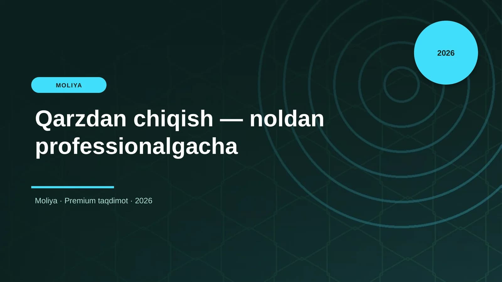 Qarzdan chiqish — noldan professionalgacha