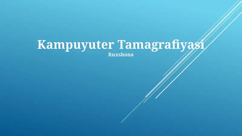 Kompyuter Tomografiyasi