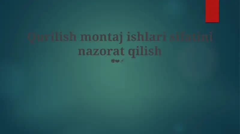 Sifat nazorati choralari